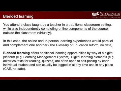 Blended learning