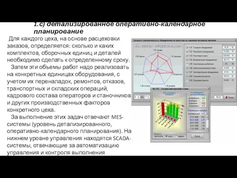 1.с) детализированное оперативно-календарное планирование Для каждого цеха, на основе расцеховки заказов, определяется: