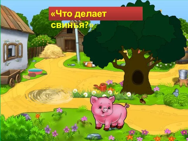 «Что делает свинья?»