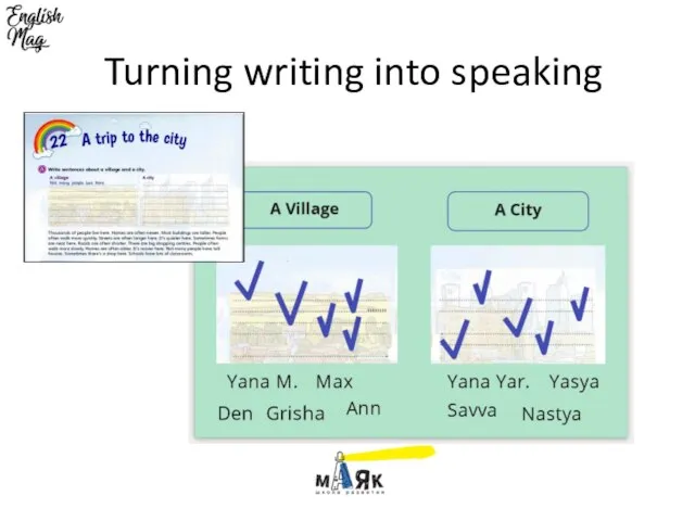 Turning writing into speaking