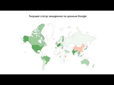 Текущий статус внедрения по данным Google