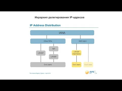 Иерархия делегирования IP-адресов