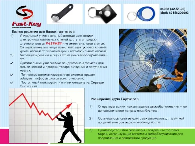 84932 (32-58-06) Моб: 89158209993 Бизнес решения для Ваших партнеров: Уникальный универсальный автомат