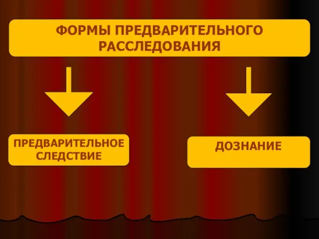 ФОРМЫ ПРЕДВАРИТЕЛЬНОГО РАССЛЕДОВАНИЯ ПРЕДВАРИТЕЛЬНОЕ СЛЕДСТВИЕ ДОЗНАНИЕ