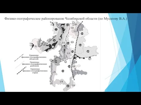 Физико-географическое районирование Челябинской области (по Мусатову В.А.)