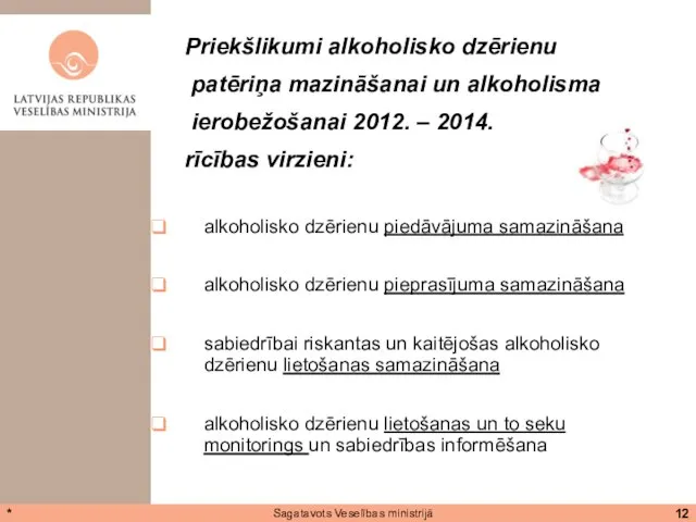 alkoholisko dzērienu piedāvājuma samazināšana alkoholisko dzērienu pieprasījuma samazināšana sabiedrībai riskantas un kaitējošas