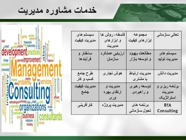 خدمات مشاوره مدیریت