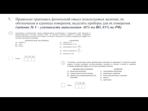 Правильно трактовать физический смысл используемых величин, их обозначения и единицы измерения; выделять