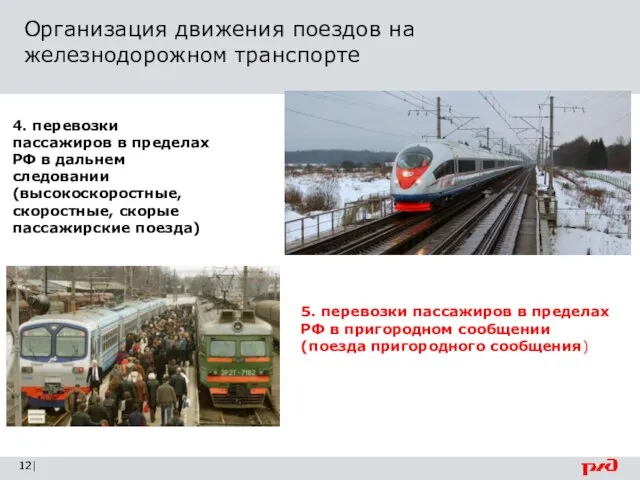 Организация движения поездов на железнодорожном транспорте | 4. перевозки пассажиров в пределах