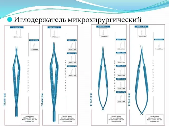 Иглодержатель микрохирургический