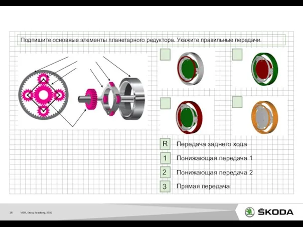 VGR, Group Academy, 2020 R 1 2 3 Передача заднего хода Понижающая