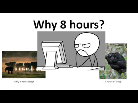 Why 8 hours? Only 2 hours sleep 17 hours of sleep!