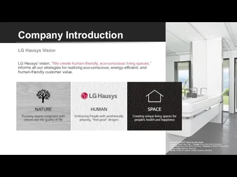 Company Introduction LG Hausys Vision LG Hausys’ vision, “We create human-friendly, eco-conscious