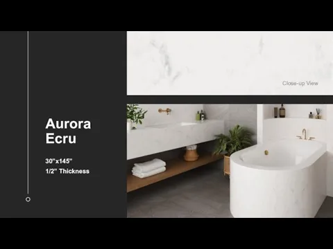 Aurora Ecru 30”x145” 1/2” Thickness Close-up View