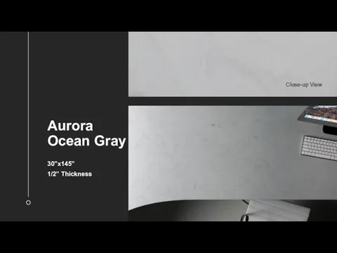 Aurora Ocean Gray 30”x145” 1/2” Thickness Close-up View