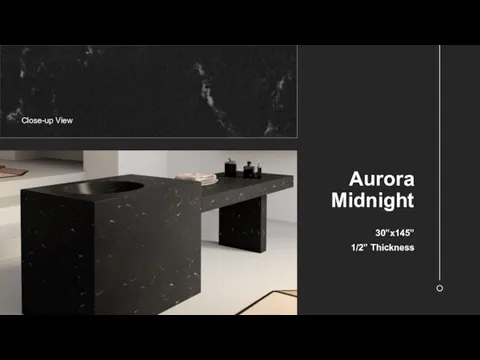 Aurora Midnight 30”x145” 1/2” Thickness Close-up View