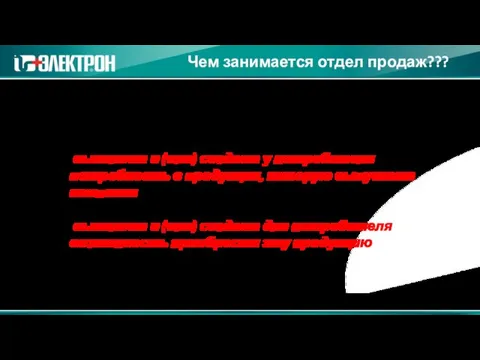 Чем занимается отдел продаж??? Отдел продаж выявляет и (или) создает у потребителя