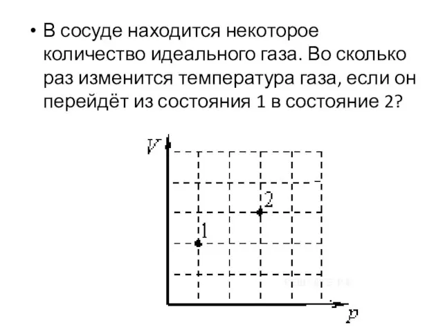 В сосуде находится некоторое количество идеального газа. Во сколько раз изменится температура