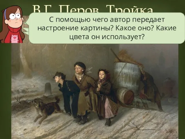 В.Г. Перов. Тройка Почему картина получила такое название? Кто показан на этой