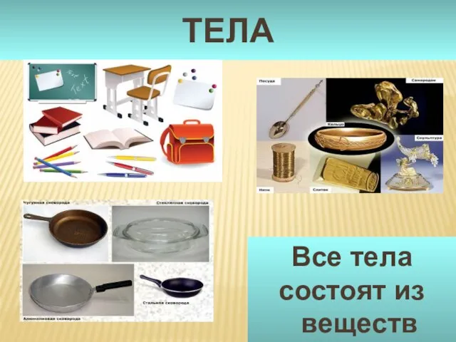 ТЕЛА Все тела состоят из веществ