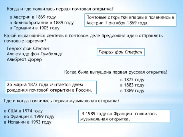 в Австрии в 1869 году в Великобритании в 1889 году в Германии