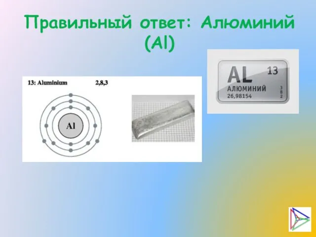 Правильный ответ: Алюминий (Al)