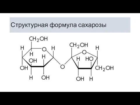 Структурная формула сахарозы