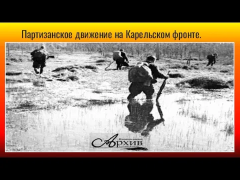 Партизанское движение на Карельском фронте.