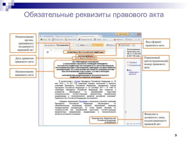 Обязательные реквизиты правового акта