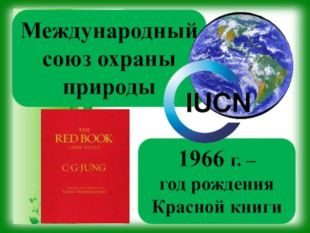 Международный союз охраны природы 1966 г. – год рождения Красной книги