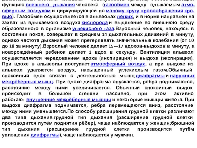 Дыха́тельная систе́ма челове́ка — совокупность органов, обеспечивающих функцию внешнего дыхания человека (газообмен