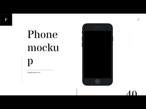 SUBHEADING TEXT Phone mockup