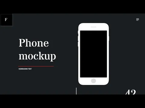 SUBHEADING TEXT Phone mockup