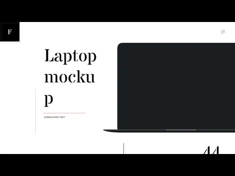 SUBHEADING TEXT Laptop mockup