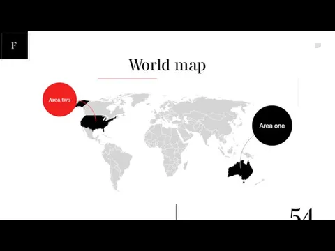 World map Area one Area two