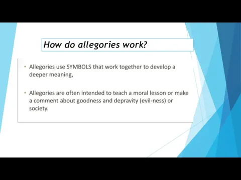 How do allegories work?