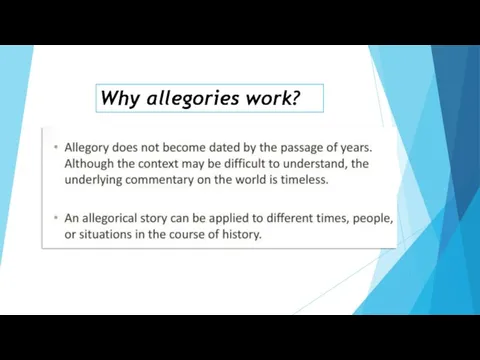 Why allegories work?