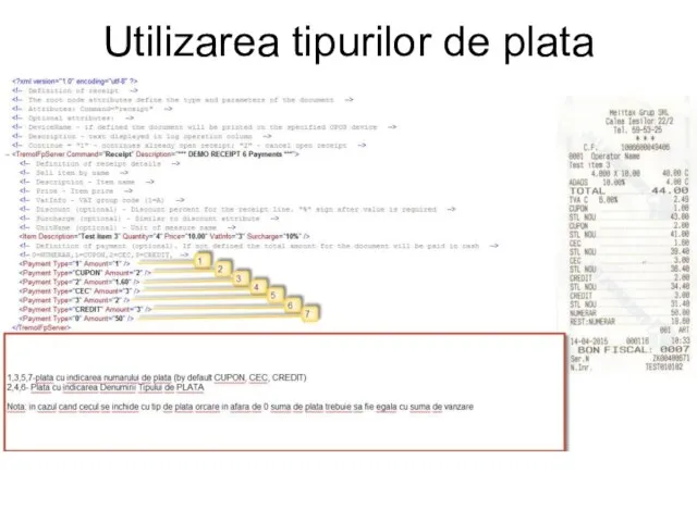 Utilizarea tipurilor de plata