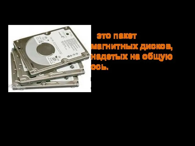 Винчестер компьютера - - это пакет магнитных дисков, надетых на общую ось.