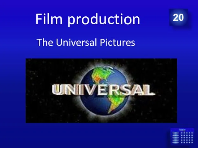 Film production The Universal Pictures 20