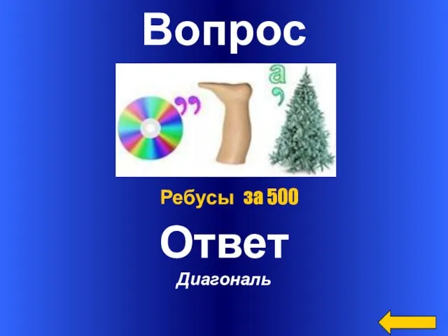 Вопрос Ответ Диагональ Ребусы за 500