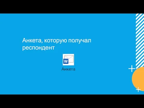 Анкета, которую получал респондент