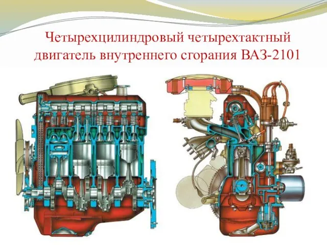 Четырехцилиндровый четырехтактный двигатель внутреннего сгорания ВАЗ-2101