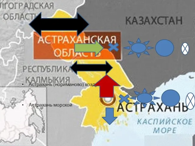 Астрахань (нориманово) воздушный Астрахань морской