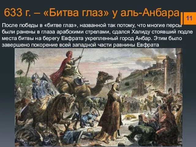 633 г. – «Битва глаз» у аль-Анбара После победы в «битве глаз»,