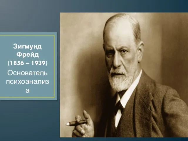 Зигмунд Фрейд (1856 – 1939) Основатель психоанализа