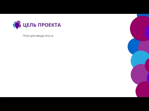 ЦЕЛЬ ПРОЕКТА Поле для ввода текста.