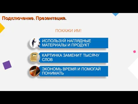 ИСПОЛЬЗУЙ НАГЛЯДНЫЕ МАТЕРИАЛЫ И ПРОДУКТ КАРТИНКА ЗАМЕНИТ ТЫСЯЧУ СЛОВ ЭКОНОМЬ ВРЕМЯ И