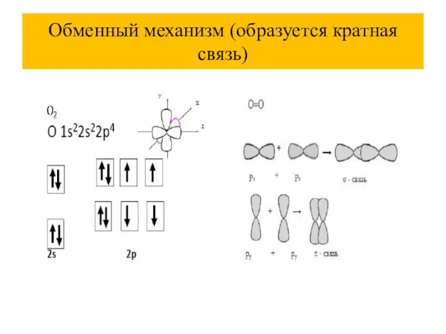 Обменный механизм (образуется кратная связь)