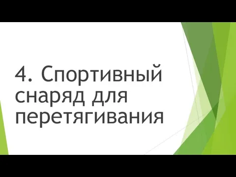 4. Спортивный снаряд для перетягивания